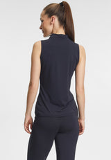 Yoga Top Stand Up Collar - midnight-blue - YOGISHOP