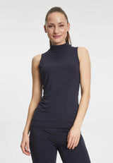 Yoga Top Stand Up Collar - midnight-blue - YOGISHOP