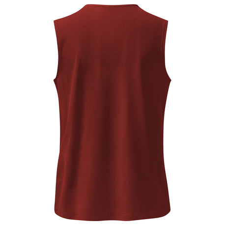 Yoga-Top Comfort V-Neck - rubinrot - YOGISHOP