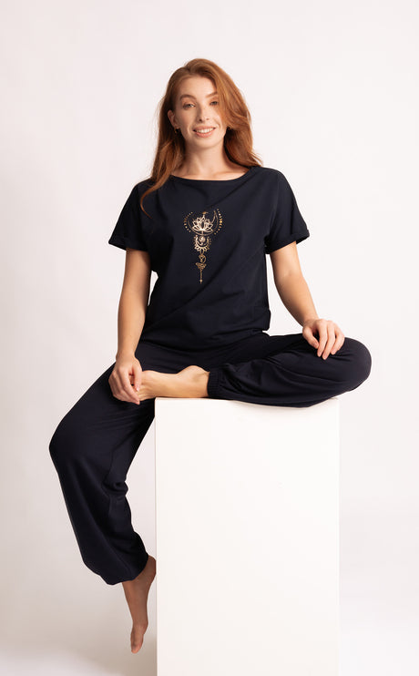Shirt Eka Padma -  tiefblau