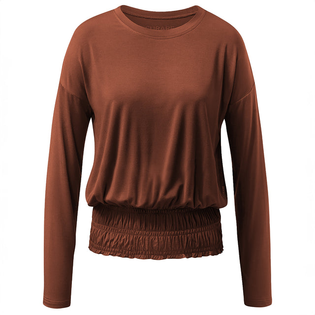 Yoga-Shirt long sleeves smoked - light-brown - YOGISHOP