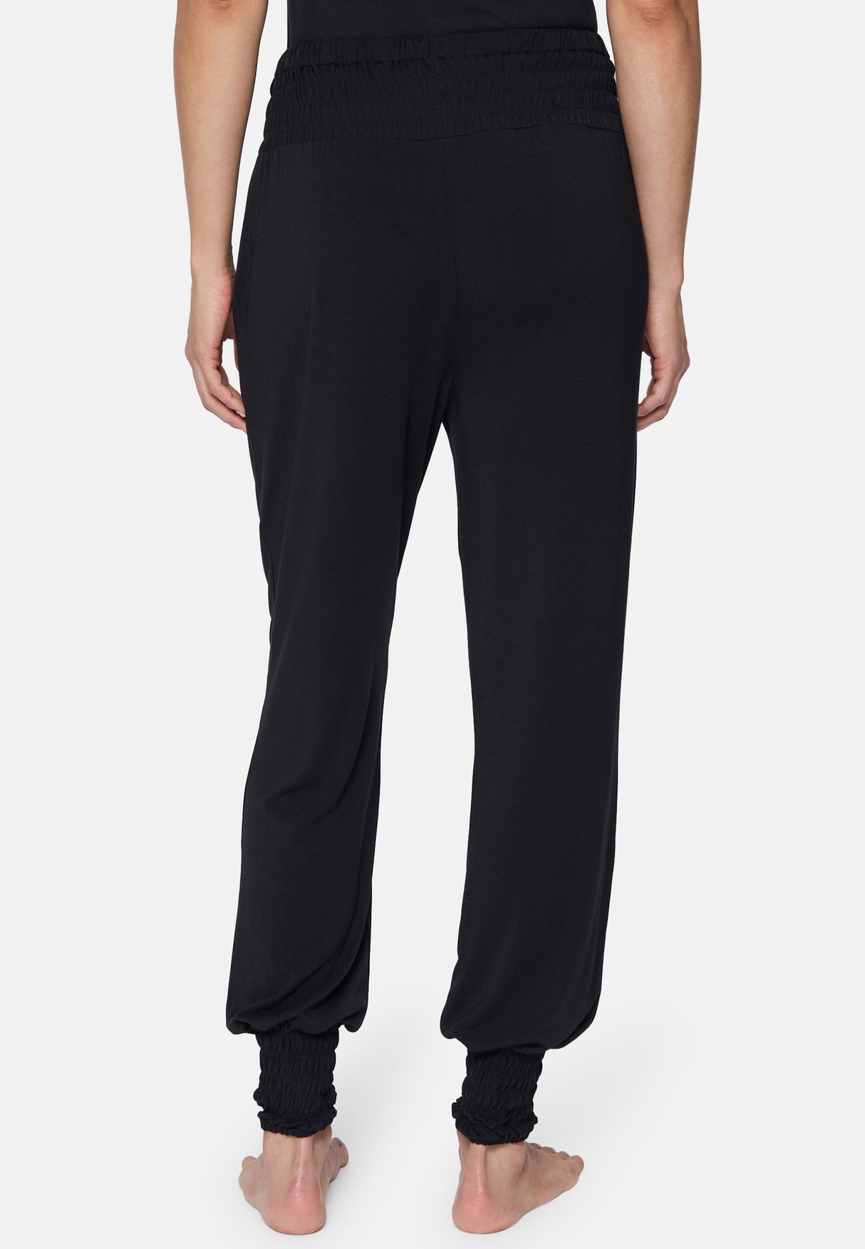 Yoga-Longbroek, gerookt - zwart