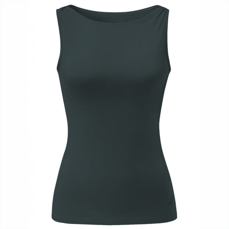 Yoga-Tank-Top Boatneck - dark forest