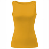 Yoga-Tank-Top Boatneck - gold rush
