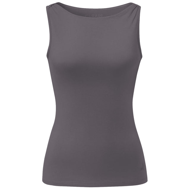 Yoga-Tank-Top Boatneck - grey-nougat - YOGISHOP