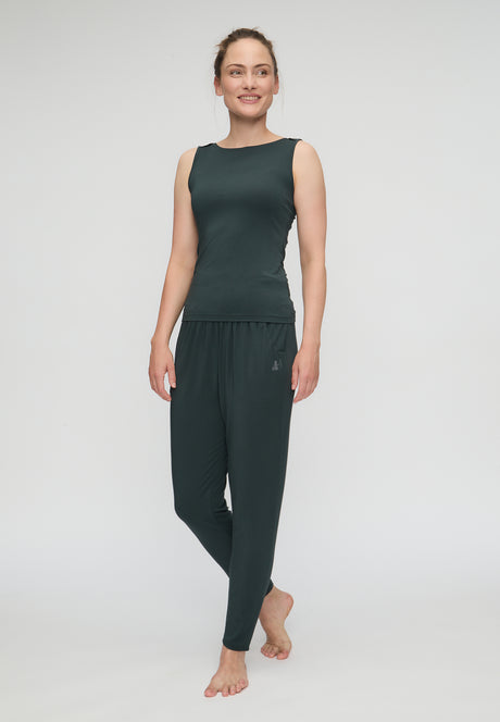 Yoga-Tank-Top Boatneck - dark forest - YOGISHOP