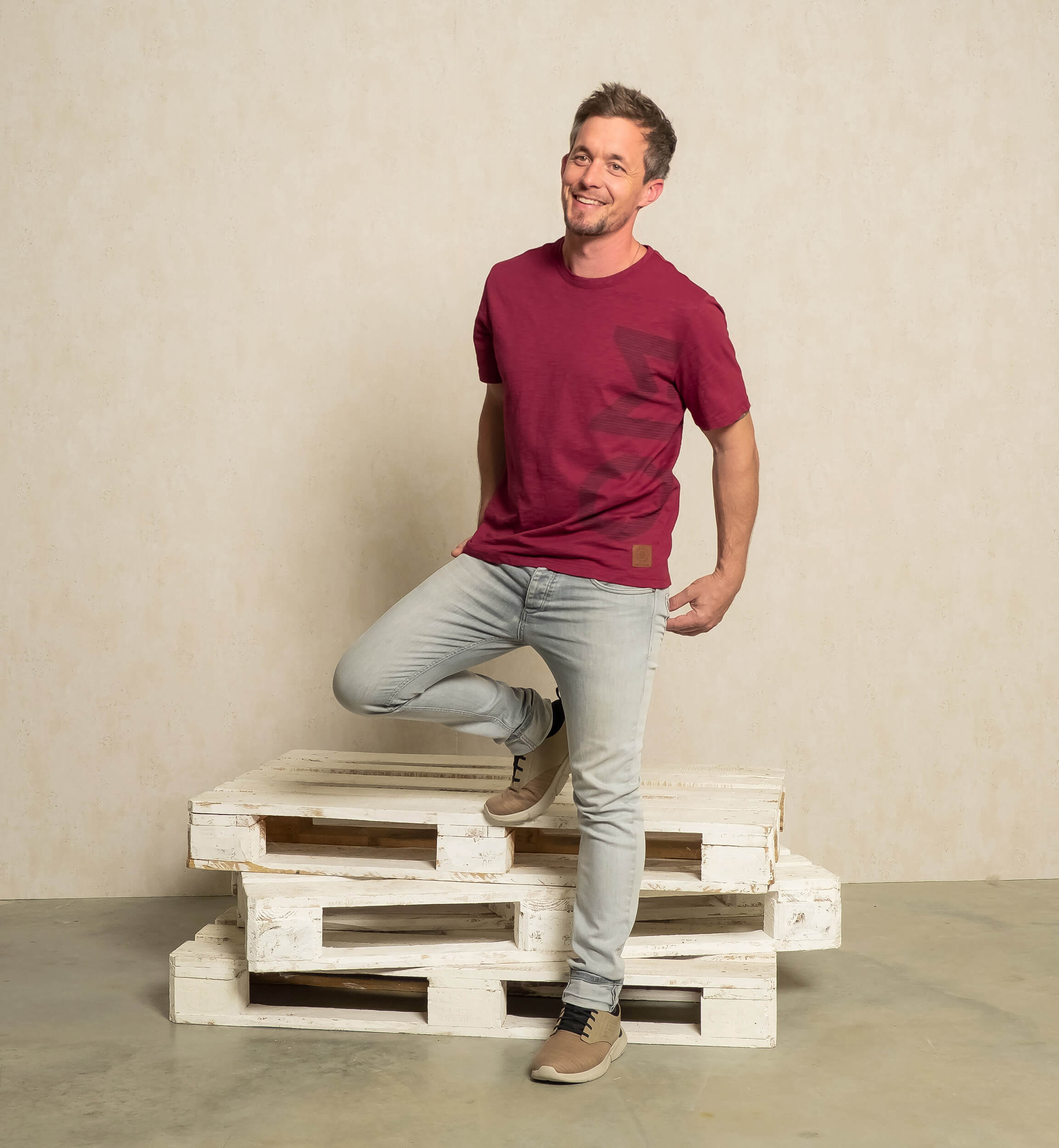 T-Shirt OM - bordeaux - YOGISHOP