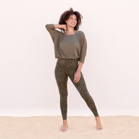 Yoga-Shirt 3/4 Frida olive - Onesize - YOGISHOP