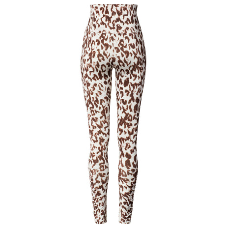Yoga-Leggings, roll down - brown leo - YOGISHOP