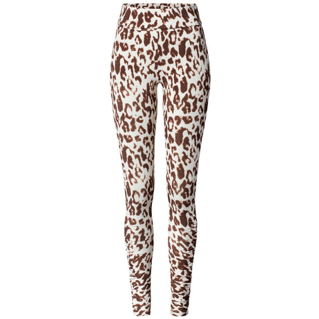Yoga-Leggings, roll down - brown leo - YOGISHOP