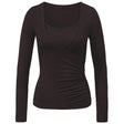Wrap-Shirt - dark-brown - YOGISHOP