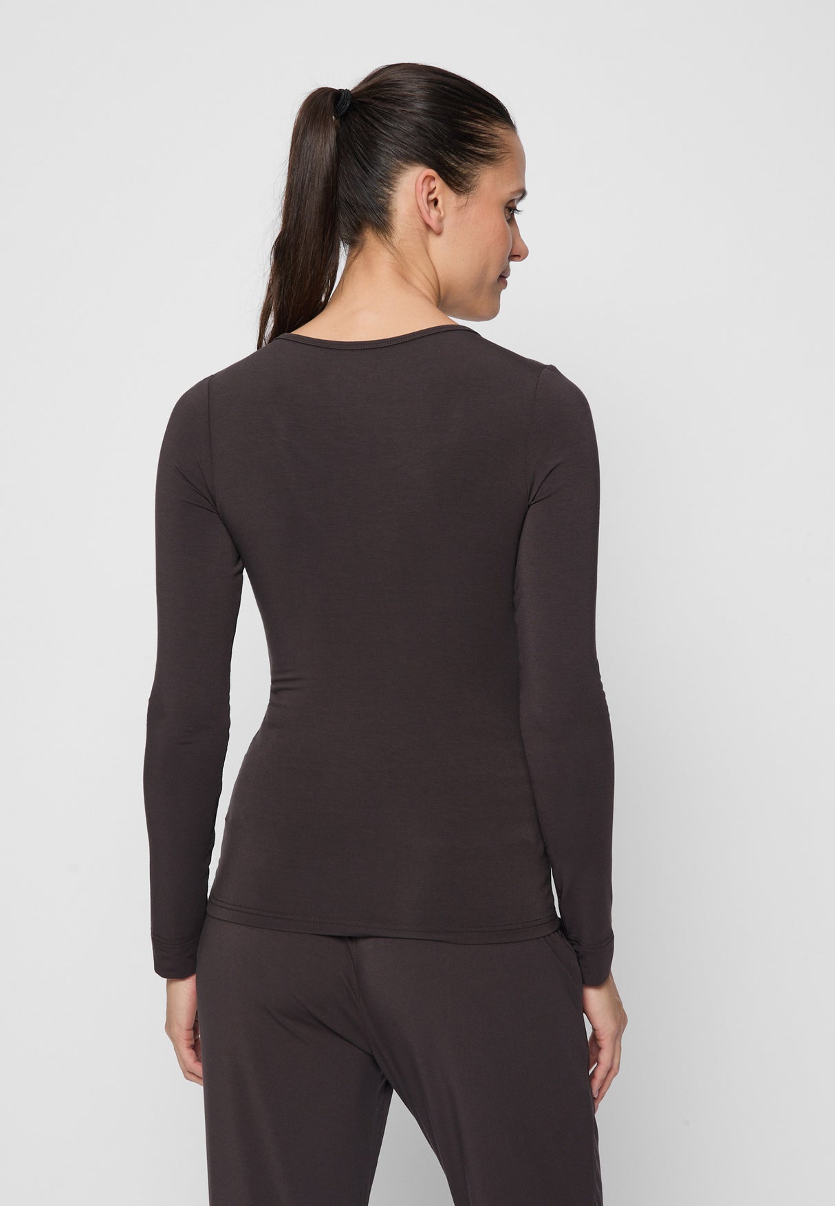 Wrap-Shirt - dark-brown - YOGISHOP