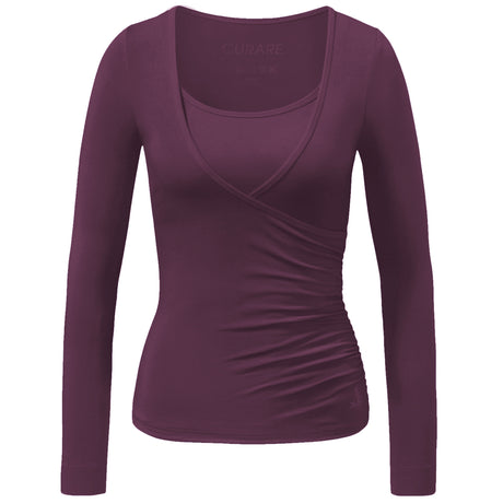 Wrap-Shirt - dark plum
