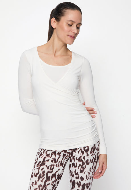 Wrap-Shirt - soft-white - YOGISHOP