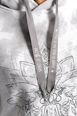Yoga Hoodie Buddha - silbergrau - YOGISHOP