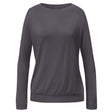 Yoga-Shirt Longsleeve Turtleneck - grau aubergine - YOGISHOP