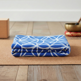 Coperta in cotone Fiore della Vita - blu