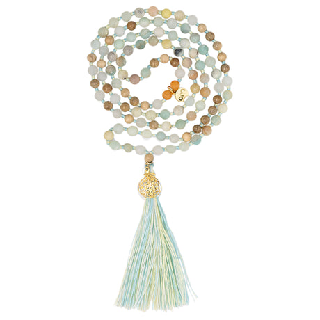 Mala Hridaya Amazonit (Länge: ca. 50 cm) - YOGISHOP