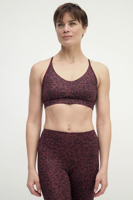 Yoga Bra Amba leo - ruby - YOGISHOP