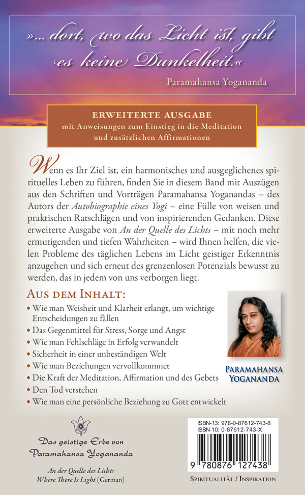 An der Quelle des Lichts von Paramahansa Yogananda - YOGISHOP