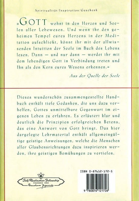Aus der Quelle der Seele -  Wege zum erfolgreichen Beten von Paramahansa Yogananda - YOGISHOP
