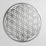 Blume des Lebens Wandschmuck aus Edelstahl