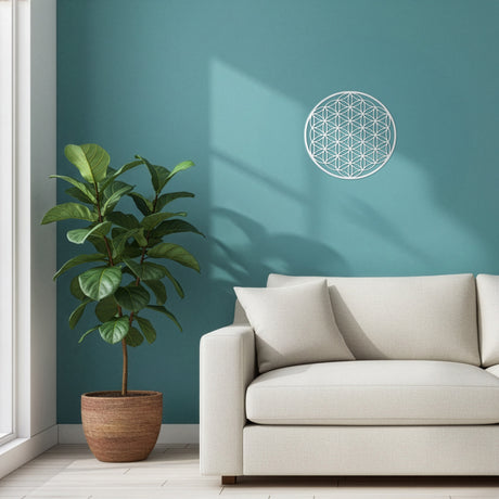 Blume des Lebens Wandschmuck aus Edelstahl - YOGISHOP