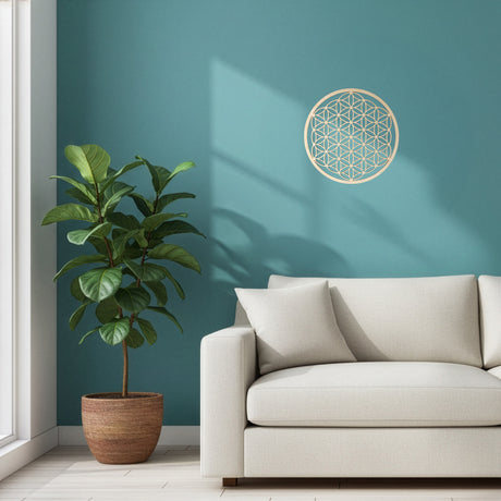 Décoration murale en bois Fleur de Vie