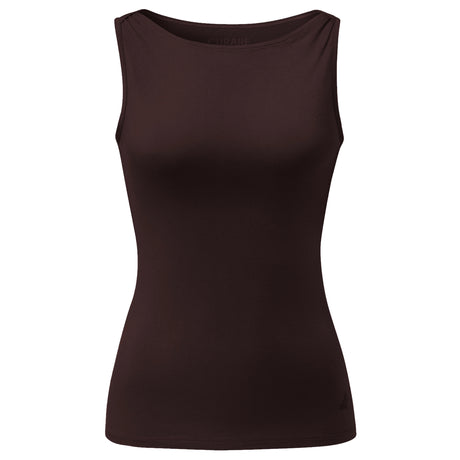 Yoga-Tank-Top Boatneck - bordeaux