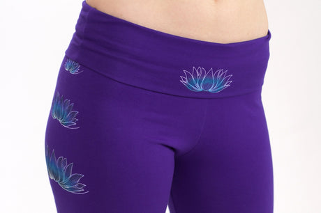 Bootleg-Hose "Lotus", purple - YOGISHOP