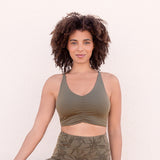 Yoga-Bra Carolina - olive - YOGISHOP