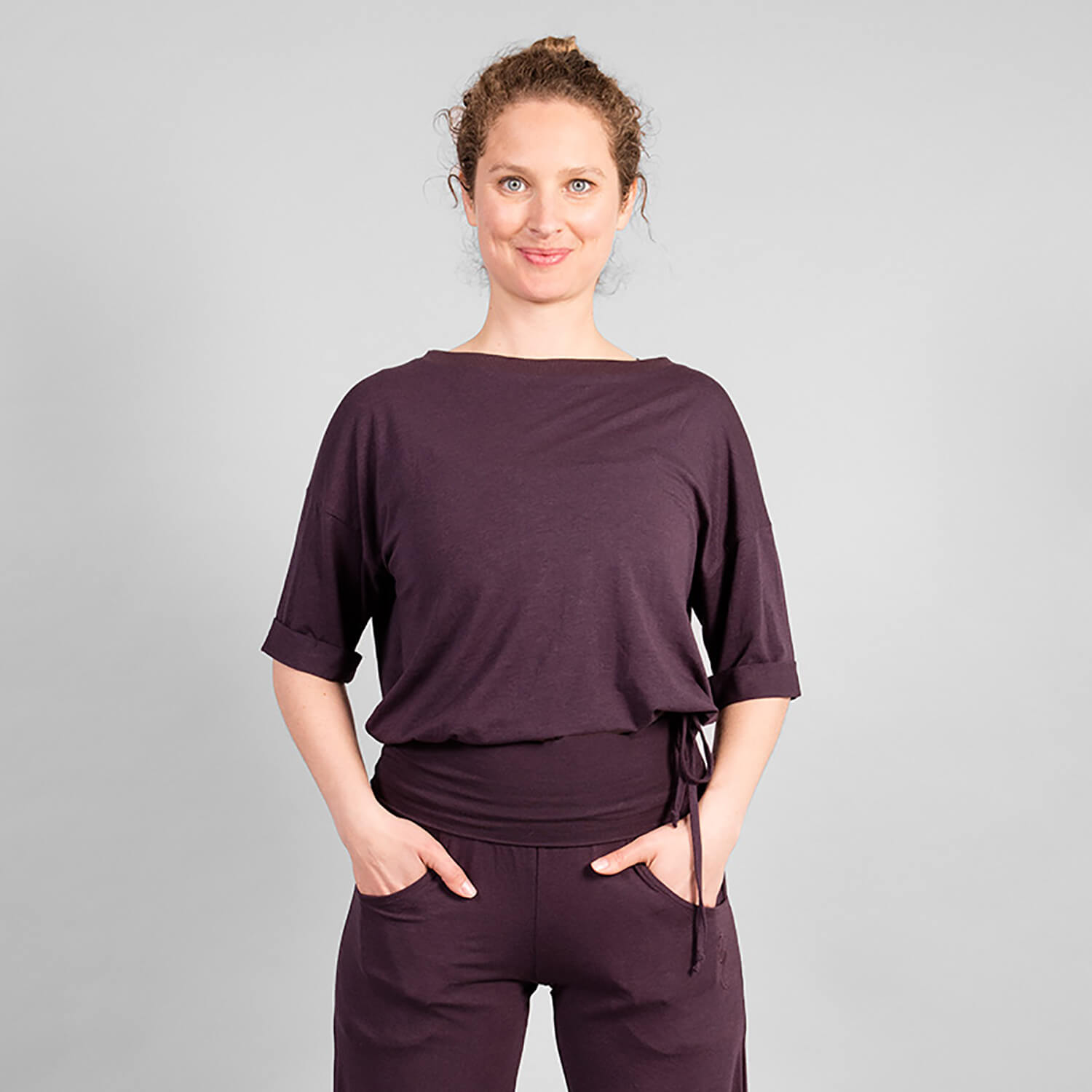 Cosma Relax fit Shirt - Dark Purple - YOGISHOP