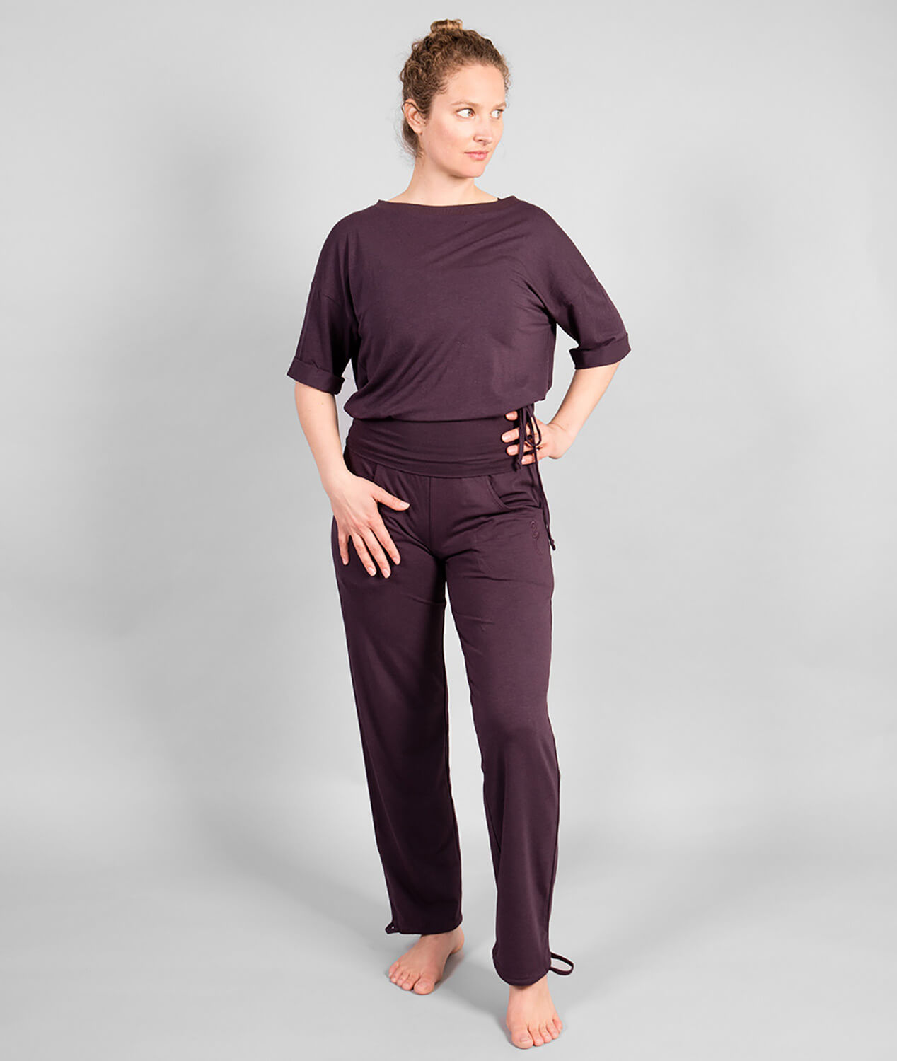 Cosma Relax fit Shirt - Dark Purple - YOGISHOP