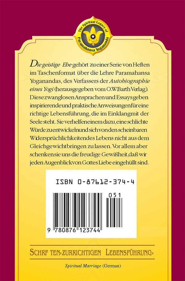 Die geistige Ehe von Brother Anandamoy - YOGISHOP