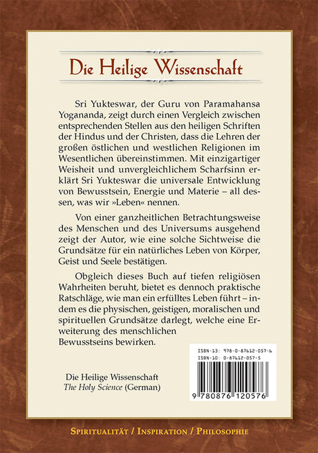 Die Heilige Wissenschaft von Sri Yukteswar - YOGISHOP