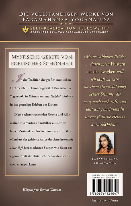 Flüstern aus der Ewigkeit von Paramahansa Yogananda - YOGISHOP