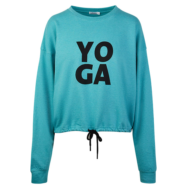 Garuda Sweatshirt - turquoise marl - YOGISHOP