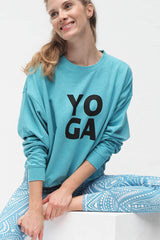 Garuda Sweatshirt - turquoise marl - YOGISHOP