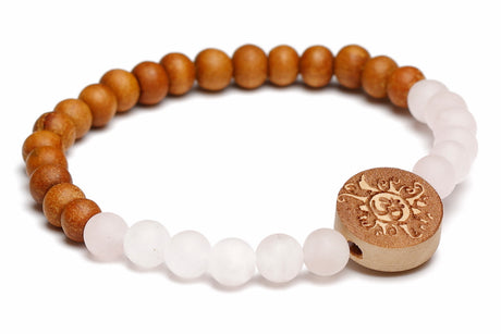 Handala - Rosenquarz, Sandelholz 6 mm - YOGISHOP