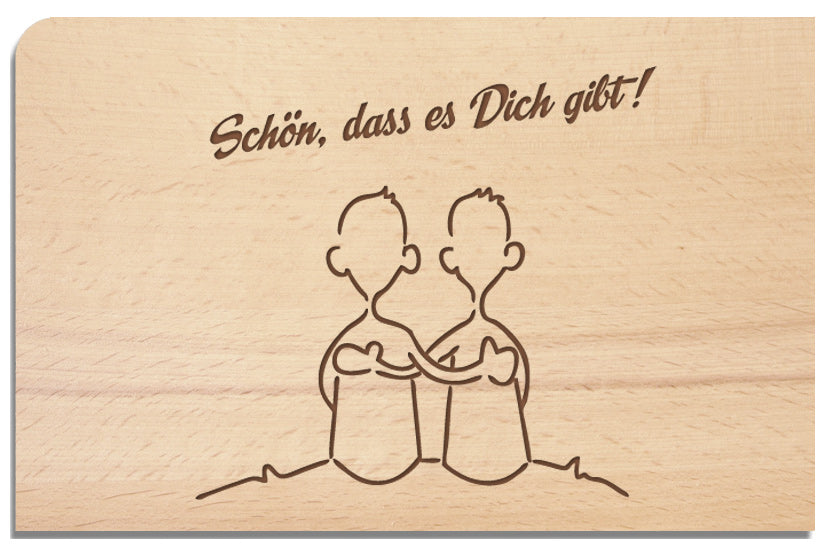 Postkarte aus Holz - YOGISHOP