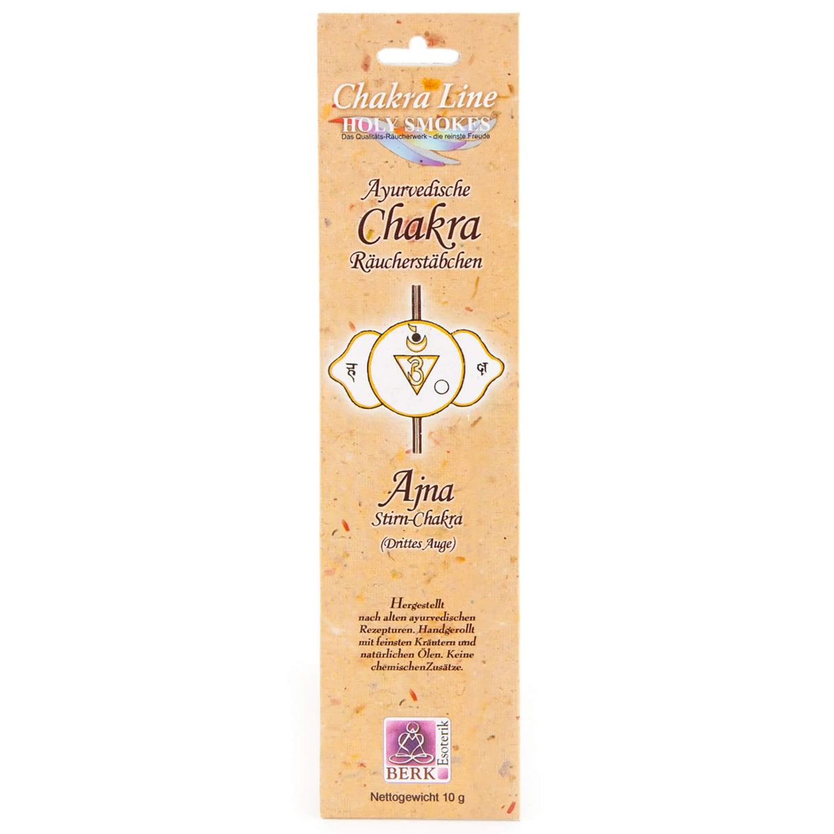 Ayurvedische Chakra Räucherstäbchen - Drittes Auge (Ajna), 10 g - YOGISHOP