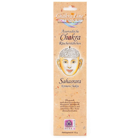 Ayurvedische Chakra Räucherstäbchen - Kronen-Chakra (Sahasrara), 10 g - YOGISHOP