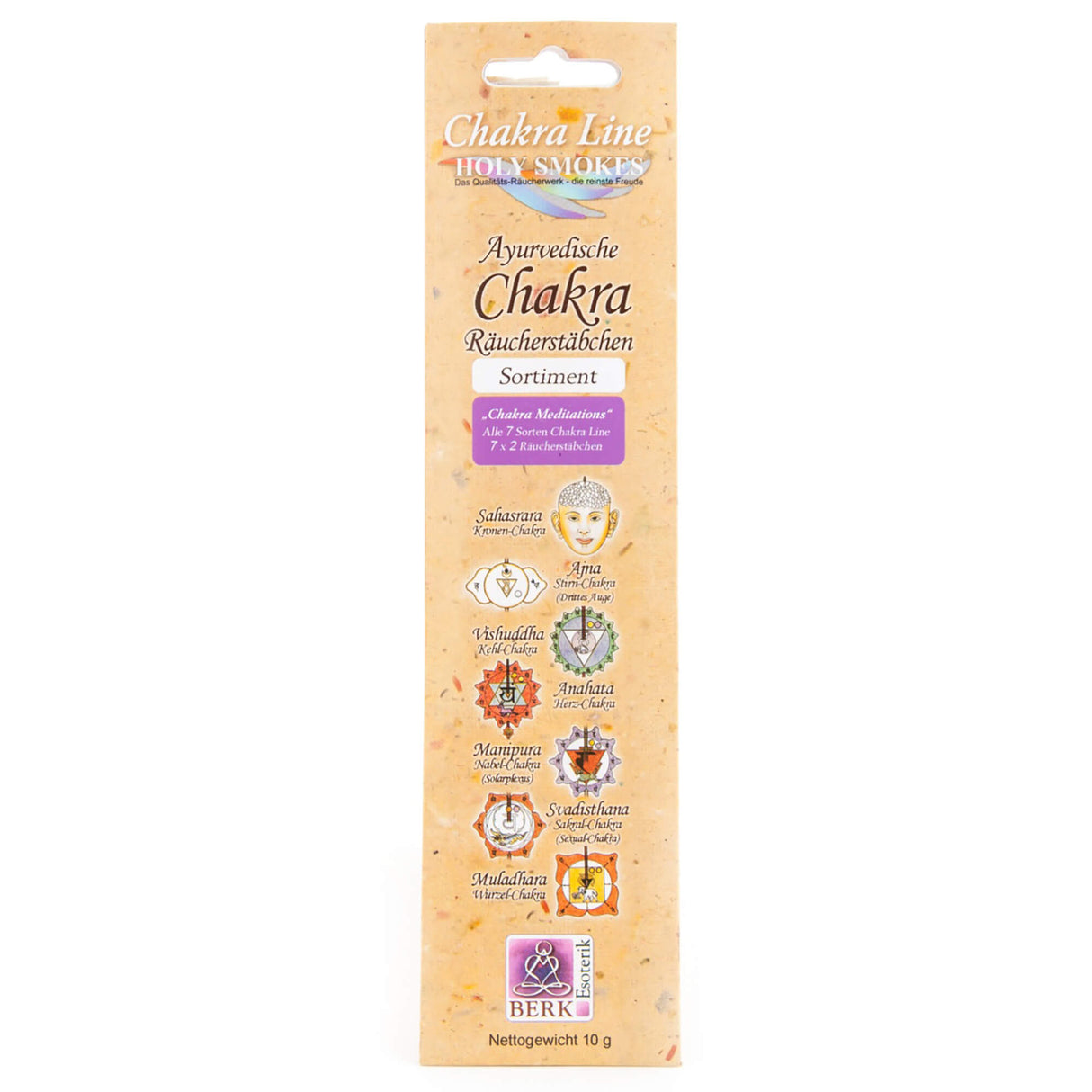 Ayurvedische Chakra Räucherstäbchen - 7 Chakra - YOGISHOP