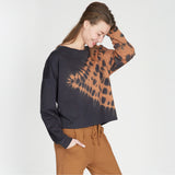 Yoga-Sweater Kismet - anthracite maroon batik - YOGISHOP