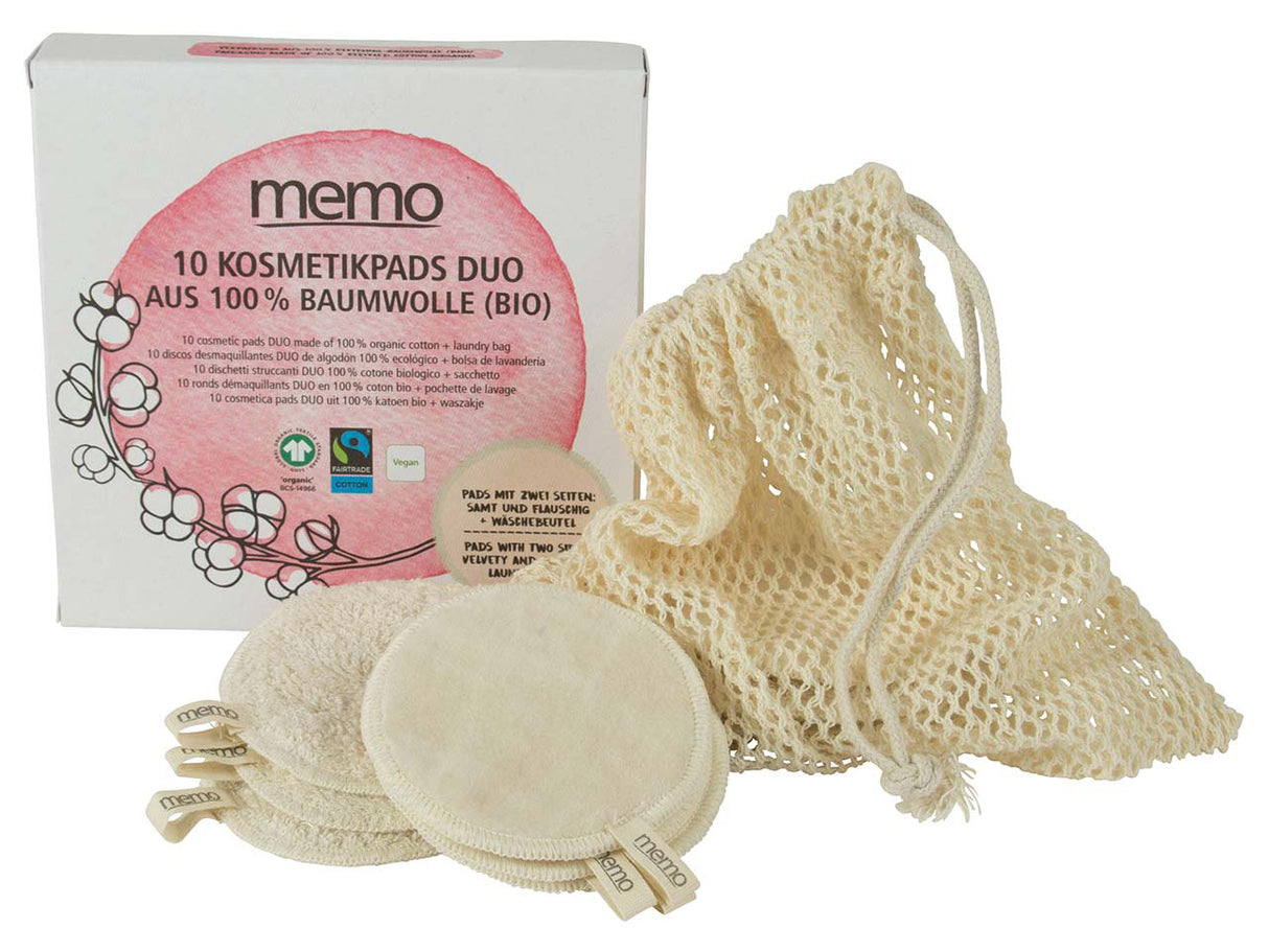 Kosmetik Pads Duo aus Baumwolle (Bio), 10 Stück - YOGISHOP