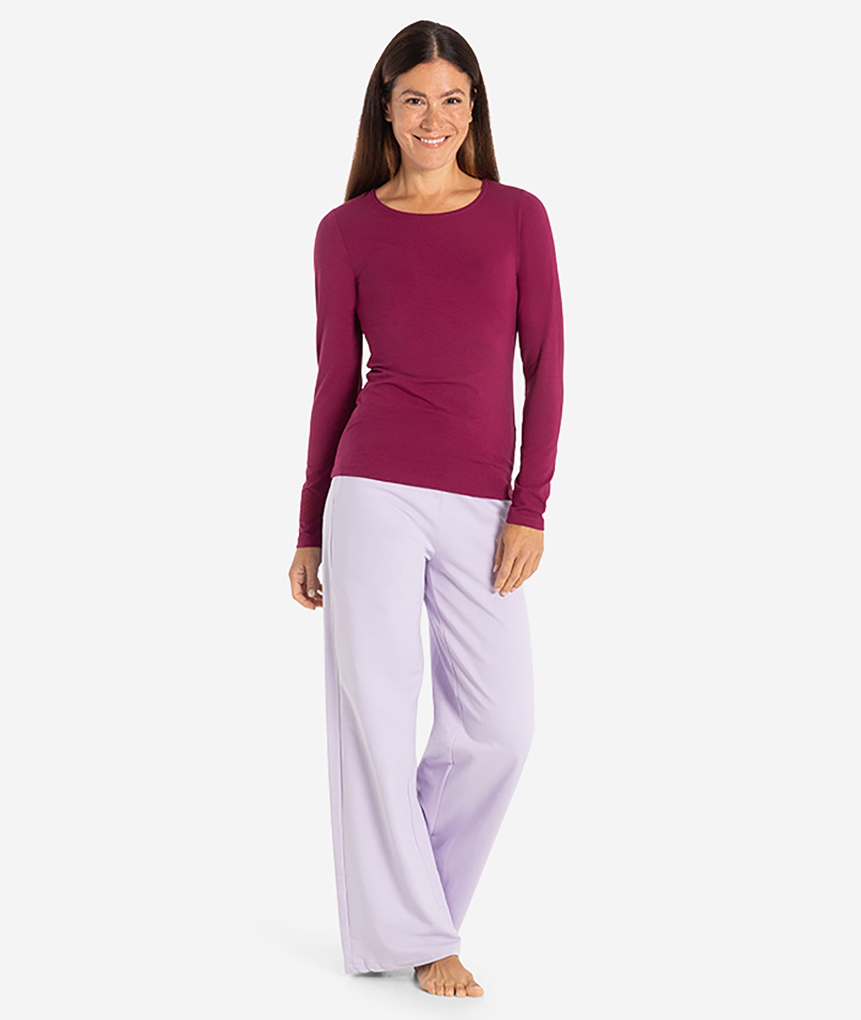 Langarm Shirt Mabu Chakra - berry - YOGISHOP