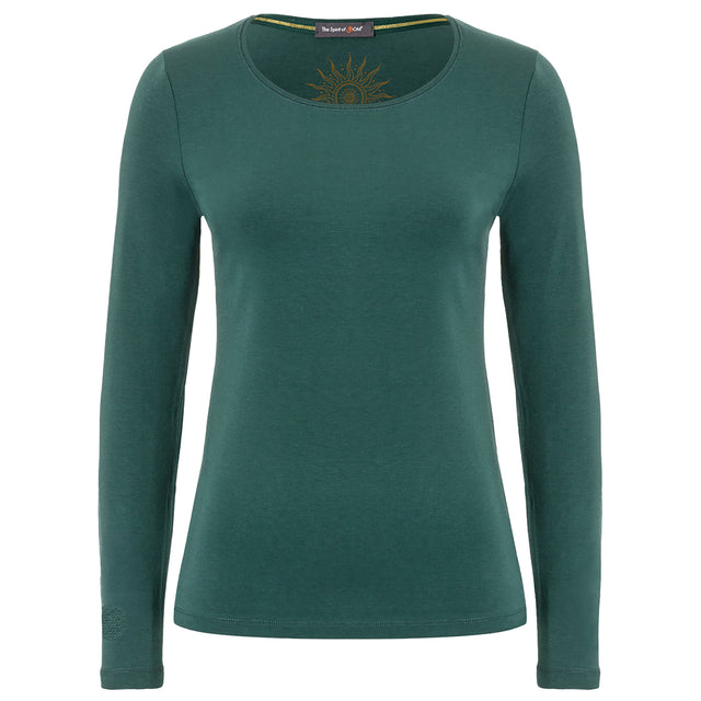 Langarm Shirt Mabu Chakra - smaragd - YOGISHOP