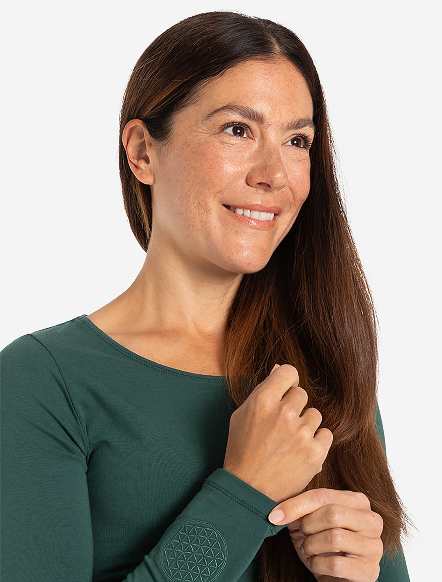 Langarm Shirt Mabu Chakra - smaragd - YOGISHOP