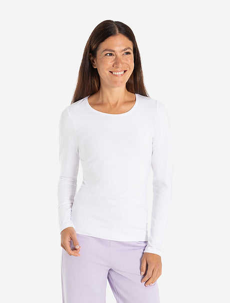 Langarm Shirt Mabu Chakra - weiss