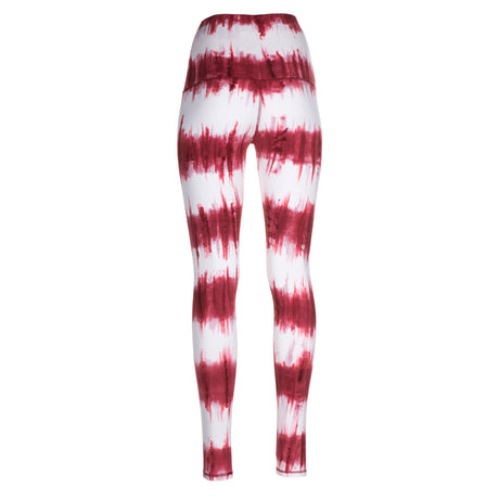 Yoga-Batik-Leggings "Lava" - rot/weiss - YOGISHOP